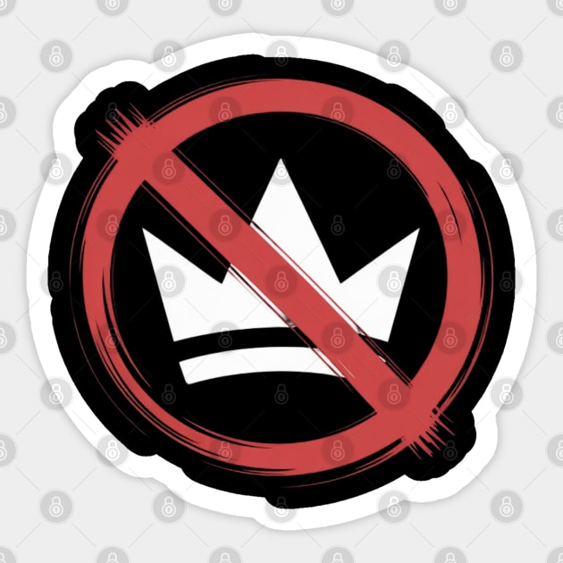 No-kings-in-america Sticker by Creatifly Graphic Tees